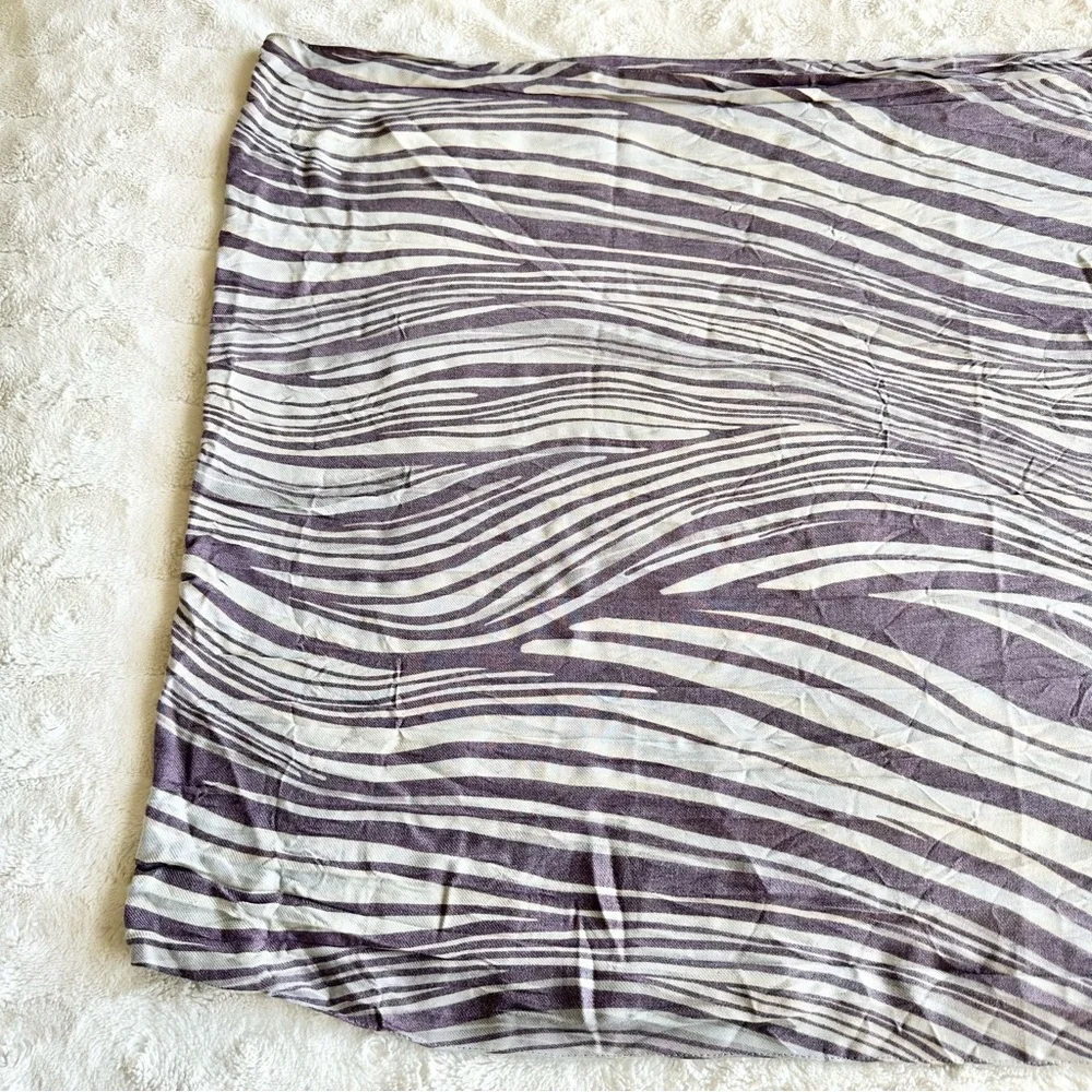 Pashmina Scarf Wrap Shawl Womens Purple Zebra Animal Print Whimsygoth Rave Italy